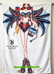 Victoria's Secret Rocket Angel Fleece Throw Blanket V128